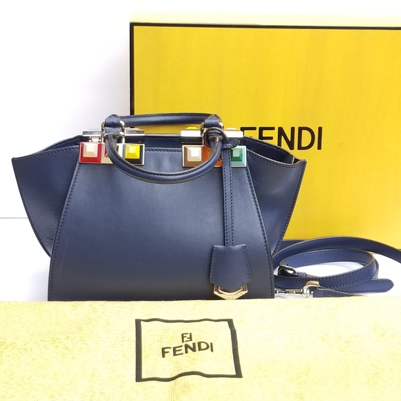 Fendi Petite 3Jours Studded Leather satchel handbag - Picture 6 of 16